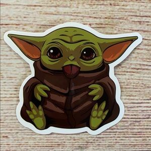 Lil Yoda sticker Glossy finish brand new.